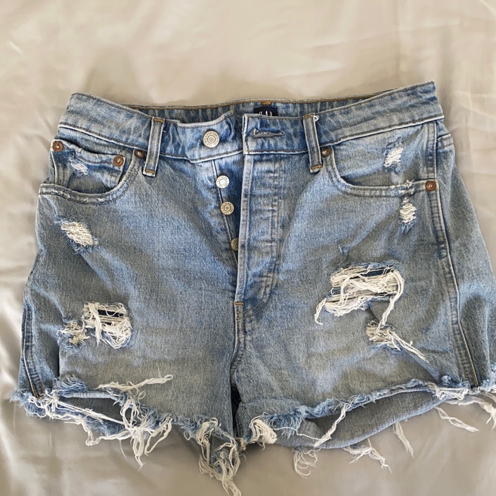 Gap denim high waisted curvy cheeky short